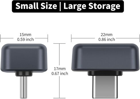UnionSine USB C خارجي SSD سعة 256 جيجابايت، محرك أقراص فلاش USB3.2 ذو الحالة الصلبة يصل إلى 450 ميجابايت/ثانية، محرك أقراص USB صغير من النوع C SSD-Stick لسلسلة iPhone 15/16/17، هاتف Android، الكمبيوتر المحمول، الكمبيوتر اللوحي، التلفزيون، صوت السيارة in Kuwait