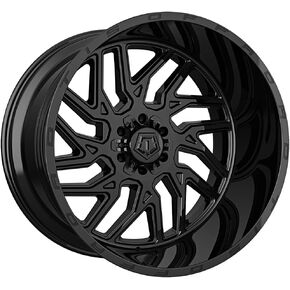 TIS 544BM 24X14 Gloss Black w/Milled Accents Wheel - 5X5.00 / 5X5.50 Bolt Pattern, 83mm Offset, Hub Bore 78.1mm in Kuwait