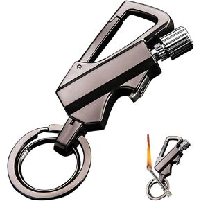 Permanent Match Infinity Lighter, Keychain Lighter with Multitool Keychain Bottle Opener, Reusable Matchstick, Forever Match for Outdoor Survival (Black*2) in Saudi Arabia
