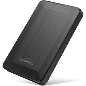 محرك الأقراص الصلبة الخارجي المحمول UnionSine مقاس 2.5 بوصة سعة 1 تيرابايت، ووحدة تخزين USB 3.0 Type-C HDD متوافقة مع أجهزة PS4 وXbox وPC وMac والتلفزيون وسطح المكتب والكمبيوتر المحمول (أسود) HD3513 in Kuwait