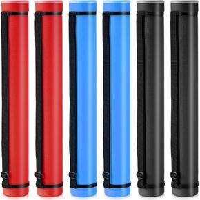 Yahenda 6 Pcs Poster Tube Bulk 24" to 40" Extendable Blueprint Holder with Lids, Plastic Poster Storage with Shoulder Straps, Portable Folder Organizer for Documents, Blueprints, Drawings, Painting in Kuwait