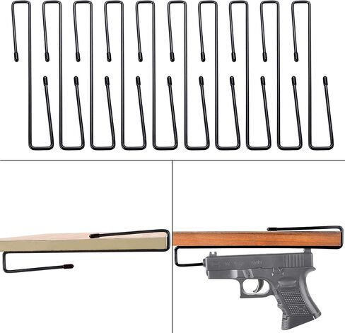 Adoreal 10 PCS Gun Rack, Pistol Rack for Gun Safe Shelf or Stack On Gun Cabinet, Gun Safe Accessory, Handgun Hanger Pistol Organizer for Display, Gifts for Hunters in Saudi Arabia