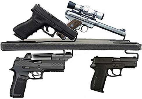 Gun Storage Solutions Handgun Hangers All Styles- Vinyl Coated Steel Hangers, Fit 22 Caliber and UP in Kuwait