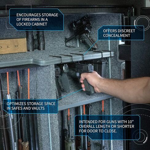 Gun Storage Solutions Handgun Hangers All Styles- Vinyl Coated Steel Hangers, Fit 22 Caliber and UP in Kuwait