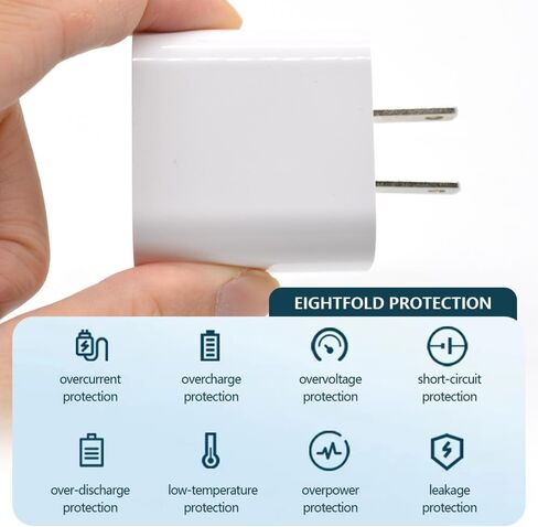 عبوة واحدة من مكعبات النوع c، مناسبة لهاتف iPhone، قوية ومتينة، مناسبة لكابلات الواجهة من النوع c، باللون الأبيض in Saudi Arabia