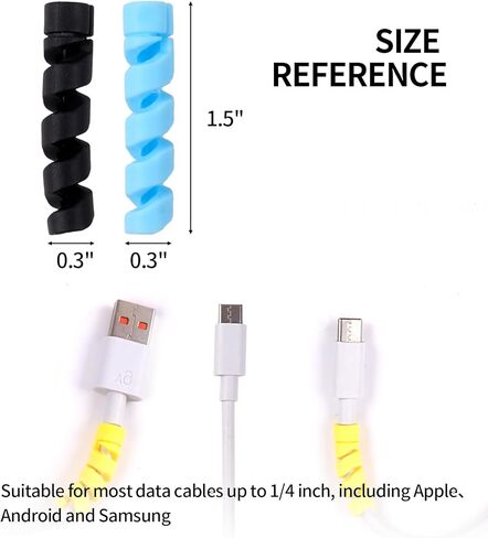 36 PCS Cable Protectors, USB Wire Protector for iPhone iPad Android Charger End, Silicone Cable Wrap Accessories for Headphone Earphone in Saudi Arabia