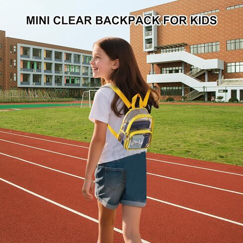 USPECLARE Clear Mini Backpack Stadium Approved for Little Boys & Girls, Transparent Backpack for Concert, Festival, Sport Events in Kuwait