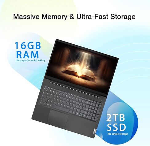 Lenovo V15 Business Laptop | 2025/2026 Edition | Intel Pentium 4-Core Series Processor | 15.6 FHD Screen (1920 x 1080) | 16GB RAM | 512GB PCIe SSD | WiFi-6 | Ethernet RJ-45 | Windows 11 Pro in Saudi Arabia