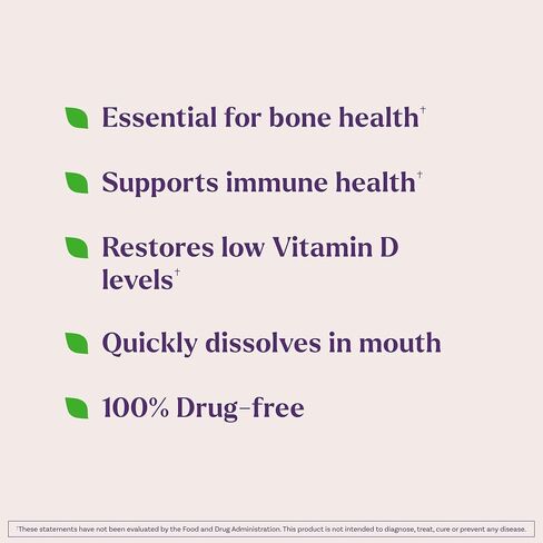 Natrol Fast Dissolve Vitamin D3 2,000 IU, Dietary Supplement for Bone and Joint Health, Bone Support Supplement, 90 Tablets, 90 Day Supply in Saudi Arabia