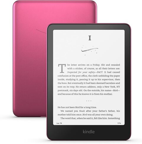 Kindle Paperwhite Clear Case Bundle: Includes Amazon Kindle Paperwhite Signature Edition 32GB (newest model) | Metallic Raspberry & Clear Back Case | Raspberry in Saudi Arabia