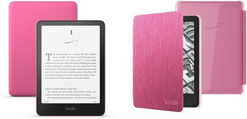 حزمة حافظة Kindle Paperwhite الشفافة: تتضمن Amazon Kindle Paperwhite 16 جيجابايت (أحدث طراز) | حافظة خلفية بلون التوت والشفاف | توت العُليق in Saudi Arabia