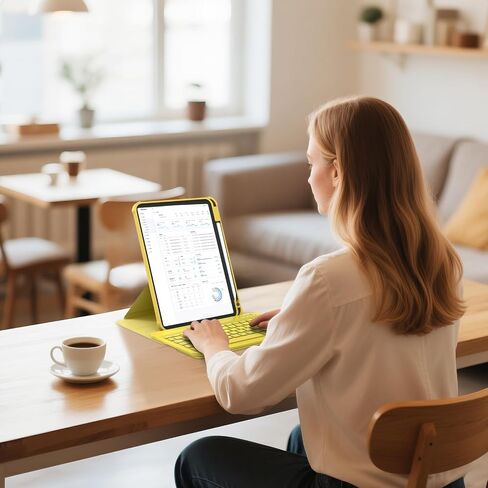 حافظة لجهاز iPad 11th (A16, 2025)/10th مع لوحة مفاتيح، وحافظة قابلة للدوران 360 درجة ولوحة مفاتيح بإضاءة خلفية قابلة للفصل، وفتحات دقيقة وحامل أقلام لجهاز iPad A16 11 بوصة/10 10.9 بوصة، أزرق داكن in Kuwait
