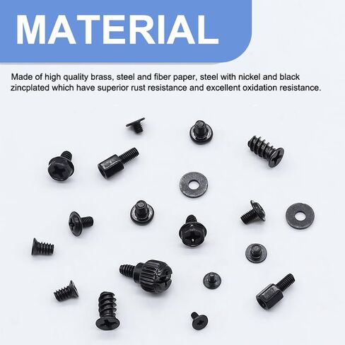 400PCS Computer Motherboard Screws Kit, 10 Assorted Size Replacement Electronic Screws Standoffs Assortment Kit for HDD, SSD, Hard Drive,Fan, Power Supply, Graphics, Laptop, PC Case DIY Build Repair in Saudi Arabia