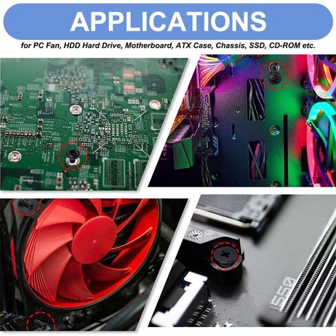 400PCS Computer Motherboard Screws Kit, 10 Assorted Size Replacement Electronic Screws Standoffs Assortment Kit for HDD, SSD, Hard Drive,Fan, Power Supply, Graphics, Laptop, PC Case DIY Build Repair in Saudi Arabia