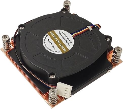 LGA1200 LGA1150 LGA1151 1U Active Heatsink CPU Cooler 75x75MM Hole Spacing TDP 180W with 8015MM Fans Vapor Chamber VC Base in Saudi Arabia