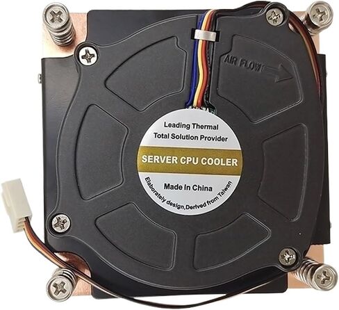 LGA1200 LGA1150 LGA1151 1U Active Heatsink CPU Cooler 75x75MM Hole Spacing TDP 180W with 8015MM Fans Vapor Chamber VC Base in Saudi Arabia