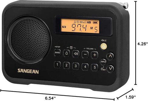 Sangean SG-104 AM/FM ساعة راديو رقمي محمول (متجدد) in Kuwait