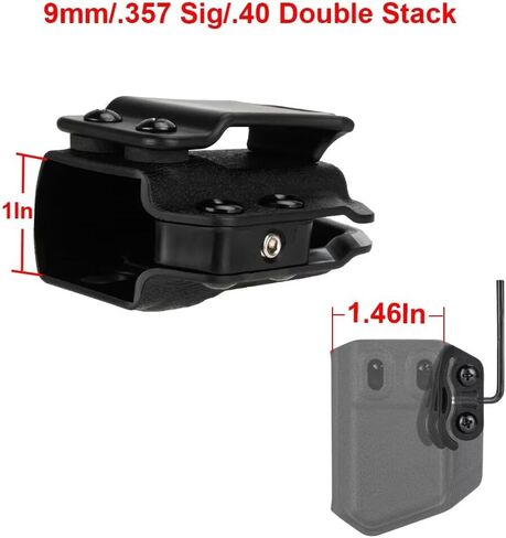2 حزمة من حاملات المجلات العالمية IWB/OWB تناسب: 9 مم/.40 مكدس مزدوج/مفرد | .45ACP مكدس مزدوج/مفرد، للحمل المخفي لليد اليمنى واليسرى in Kuwait