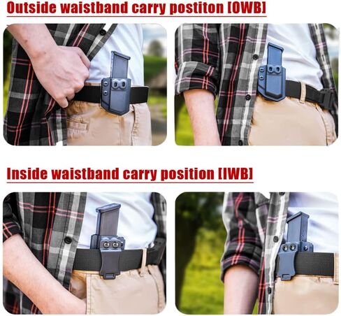 2 حزمة من حاملات المجلات العالمية IWB/OWB تناسب: 9 مم/.40 مكدس مزدوج/مفرد | .45ACP مكدس مزدوج/مفرد، للحمل المخفي لليد اليمنى واليسرى in Kuwait