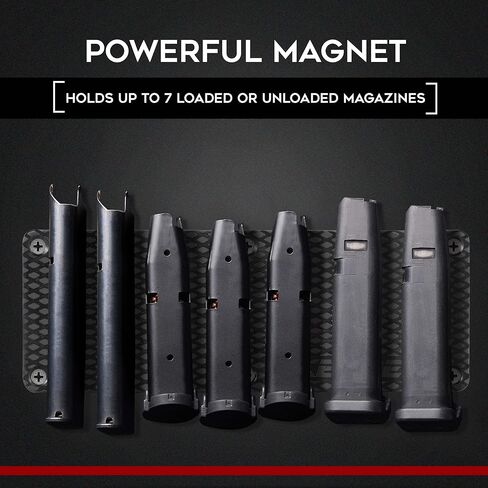 حامل ذخيرة مغناطيسي من Keeper MG لمجلات ومشابك الأسلحة، وتنظيم التركيب في مسدسك الآمن، وخزانة الخزانة، والقبو، وملحقات تخزين الذخيرة النهائية للمسدس، وأكواب Oistol والبنادق، أسود in Kuwait
