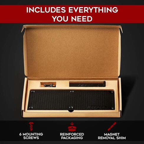 حامل ذخيرة مغناطيسي من Keeper MG لمجلات ومشابك الأسلحة، وتنظيم التركيب في مسدسك الآمن، وخزانة الخزانة، والقبو، وملحقات تخزين الذخيرة النهائية للمسدس، وأكواب Oistol والبنادق، أسود in Kuwait