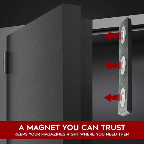 حامل ذخيرة مغناطيسي من Keeper MG لمجلات ومشابك الأسلحة، وتنظيم التركيب في مسدسك الآمن، وخزانة الخزانة، والقبو، وملحقات تخزين الذخيرة النهائية للمسدس، وأكواب Oistol والبنادق، أسود in Kuwait