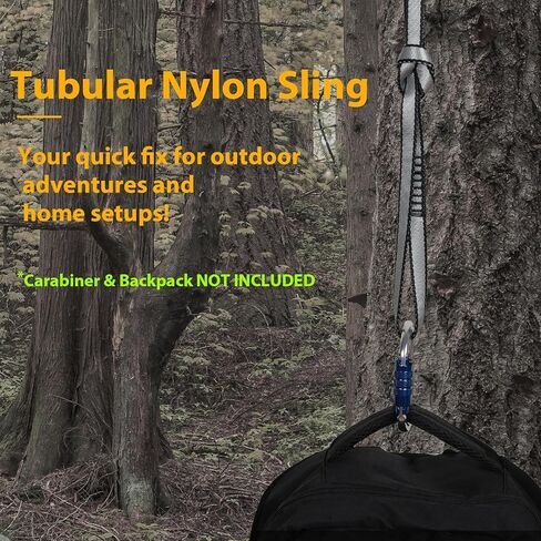 18MM Nylon Climbing Sling Runner - 23KN CE2008/EN566 Certified Outdoor Climbing Webbing for Rock Climbing, Rappelling, Mountaineering, Swing Gear, Outdoor Adventures & Emergency Anchoring in Saudi Arabia