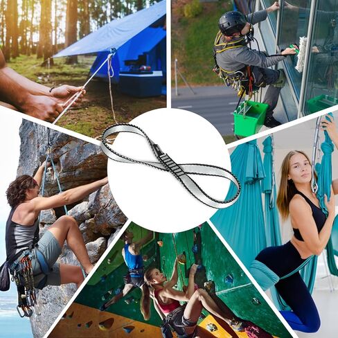 18MM Nylon Climbing Sling Runner - 23KN CE2008/EN566 Certified Outdoor Climbing Webbing for Rock Climbing, Rappelling, Mountaineering, Swing Gear, Outdoor Adventures & Emergency Anchoring in Saudi Arabia