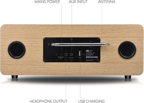 LEMEGA MSY3 Music System,WiFi Internet Radio,FM Digital Radio,Spotify Connect,Bluetooth Speaker,Stereo Sound,Wooden Box,Headphone-Out,Alarms Clock,40 Pre-Sets,Full Remote and App Control - White Oak in Saudi Arabia