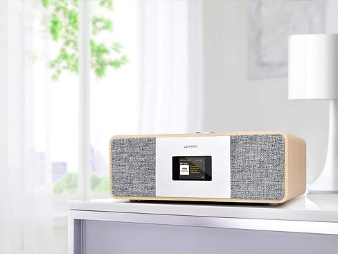 LEMEGA MSY3 Music System,WiFi Internet Radio,FM Digital Radio,Spotify Connect,Bluetooth Speaker,Stereo Sound,Wooden Box,Headphone-Out,Alarms Clock,40 Pre-Sets,Full Remote and App Control - White Oak in Saudi Arabia