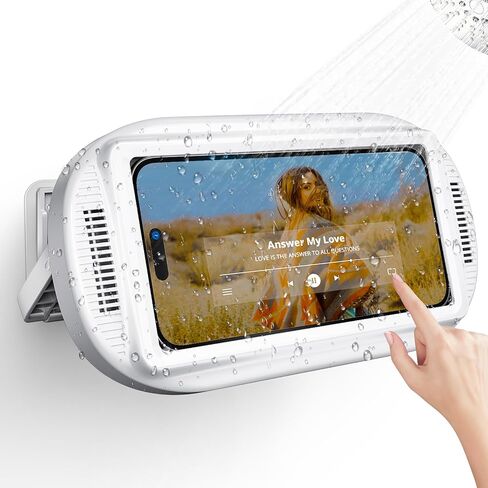 3rd GEN Shower Phone Holder Waterproof & Anti-Fog, HD Touch Screen, Enhanced Sound, Retractable 480° Adjustable Phone Holder for Shower, Kitchen, Easy Install, Perfect for 4-7 inch Phones in Saudi Arabia