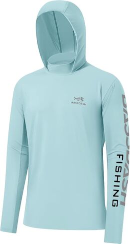 BASSDASH UPF 50+ Men’s UV Sun Protection Long Sleeve Performance Fishing Hoodie Hooded Shirts in Saudi Arabia