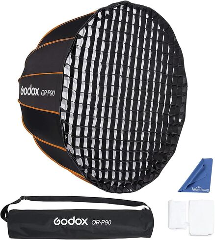 Godox QR-P120 47 بوصة/120 سم صندوق بوينز ماونت سوفت بوكس ​​مع ناشر أمامي وداخلي، شبكة قماش، لـ Godox SL60W SL60IID SL60IIBi SL150WII VL150 VL300 in Saudi Arabia
