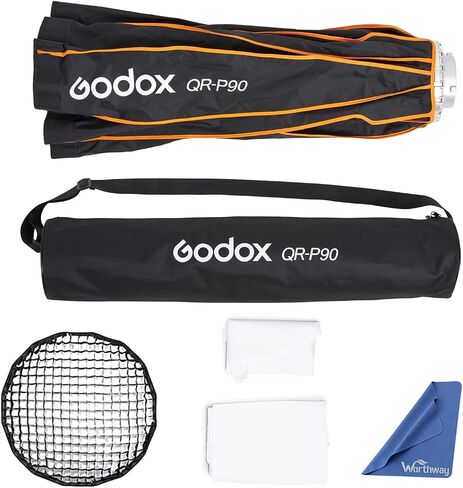 Godox QR-P120 47 بوصة/120 سم صندوق بوينز ماونت سوفت بوكس ​​مع ناشر أمامي وداخلي، شبكة قماش، لـ Godox SL60W SL60IID SL60IIBi SL150WII VL150 VL300 in Saudi Arabia