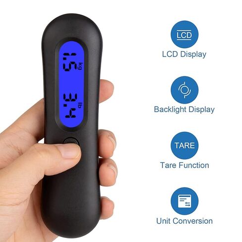 قياس مقياس سحب الزناد الرقمي الاحترافي مع شاشة LCD شفافة "kg، Ib، oz، g" 110lb/50kg in Kuwait