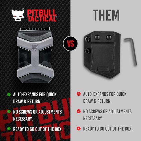 Gen 2 Universal Mag Carrier – Ambidextrous IWB/OWB Mag Pouch for Single & Double Stack Magazines. Fits Glock, 1911, S&W, Sig Sauer, Beretta & More. in Saudi Arabia