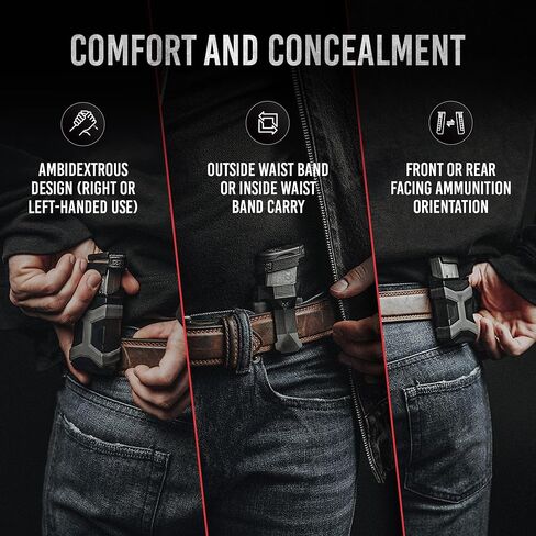 Universal Mag Carrier Gen 2, Single or Double Stack Mag Pouch, OWB or IWB Mag Holster, Ambidextrous, Mag Pouch for Belt, Fits Glock 9mm 1911 S&W Sig Sauer Beretta and More in Saudi Arabia