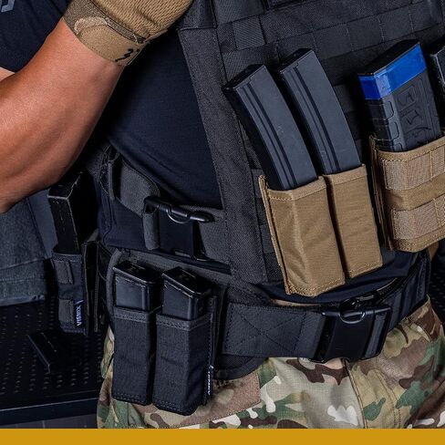 VISMIX Pistol Magazine Pouch, Double 9mm Mag Pouch with Quick Release Kydex Insert and MOLLE Compatible in Saudi Arabia