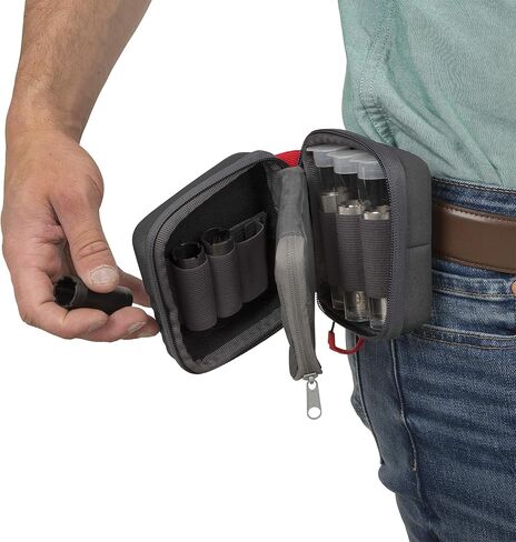 Allen Company Competitor Choke Tube Case - Holds 5 or 6 Choke Tubes, Black/Red - Clay, Trap & Skeet Shooting Accessory in Saudi Arabia