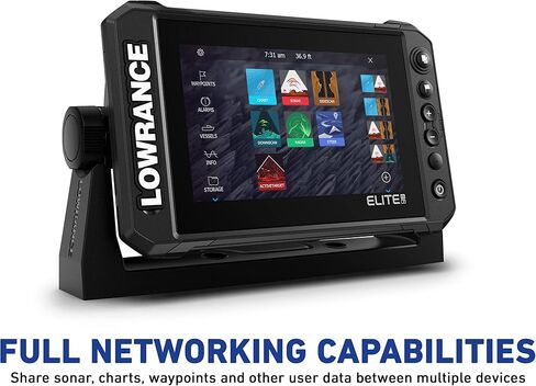 Lowrance Elite FS Fishfinder/Chartplotter, Available with and Without Transducer in Saudi Arabia