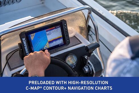 Lowrance Elite FS Fishfinder/Chartplotter, Available with and Without Transducer in Saudi Arabia