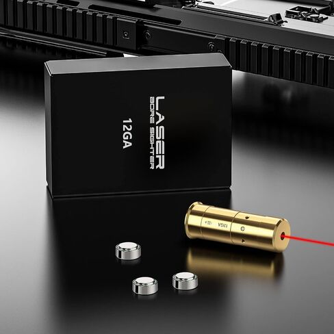 MidTen Bore Sight 12 مقياس ليزر Boresighter نقطة حمراء/خضراء مع صفر تجويف البصر بالليزر مع بطاريات إضافية in Kuwait