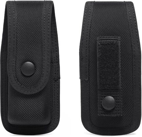 TACNEX OC/Mace رذاذ الحافظة لحزام واجب رذاذ الفلفل الحقيبة MK3 MK4 حامل علبة لسترة MOLLE 1.5 بوصة مصباح يدوي تكتيكي من النايلون حامل الشعلة مع غطاء علوي لأمن الشرطة LE Military in Saudi Arabia
