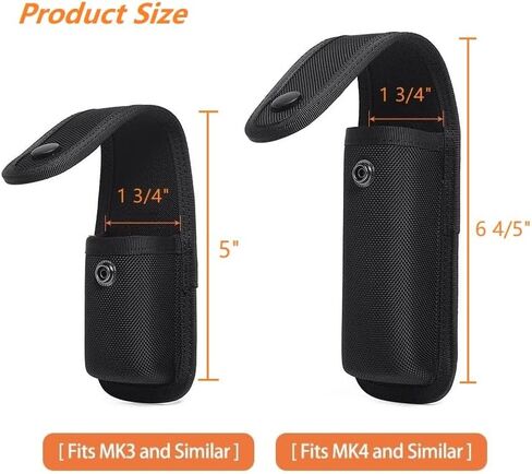 TACNEX OC/Mace رذاذ الحافظة لحزام واجب رذاذ الفلفل الحقيبة MK3 MK4 حامل علبة لسترة MOLLE 1.5 بوصة مصباح يدوي تكتيكي من النايلون حامل الشعلة مع غطاء علوي لأمن الشرطة LE Military in Saudi Arabia