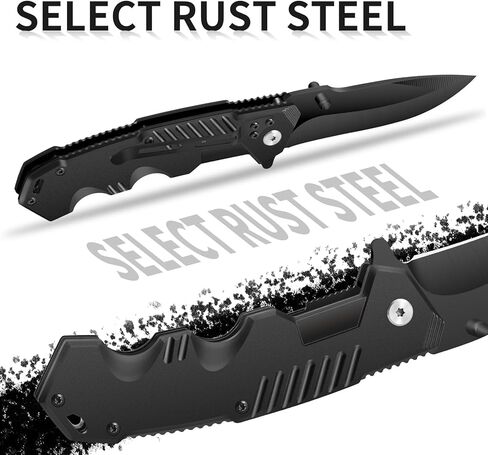 سكين تكتيكي قابل للطي، 6 عبوات، 4.3 بوصة، EDC للتخييم في الهواء الطلق، قفل أمان، مشبك جيب (6) in Kuwait