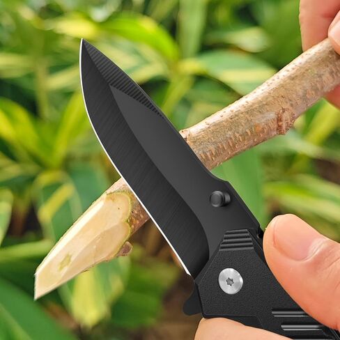 سكين تكتيكي قابل للطي، 6 عبوات، 4.3 بوصة، EDC للتخييم في الهواء الطلق، قفل أمان، مشبك جيب (6) in Kuwait