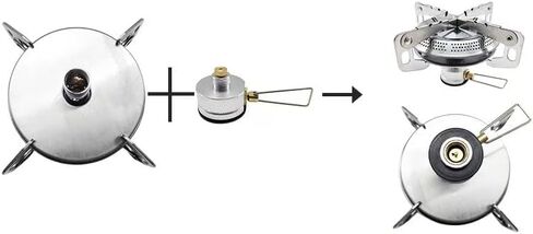 Portable Camping Stove Burner, with Butane Gas Adapter, For Camping, Backpacking, Outdoor Cooking, Outdoor Fising, Outdoor Hiking, Picnic, etc. in Saudi Arabia