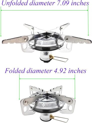 Portable Camping Stove Burner, with Butane Gas Adapter, For Camping, Backpacking, Outdoor Cooking, Outdoor Fising, Outdoor Hiking, Picnic, etc. in Saudi Arabia
