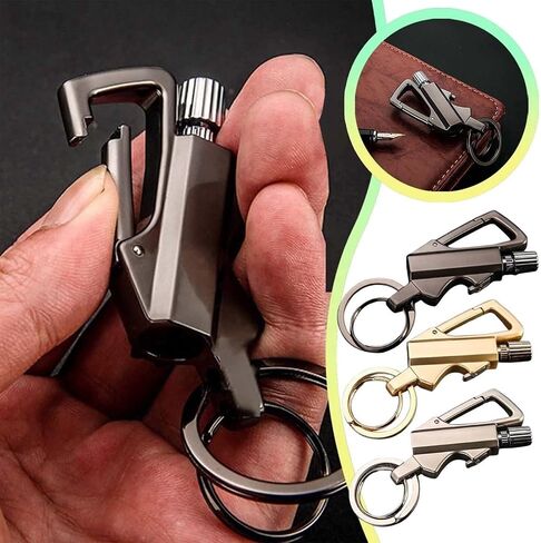 Permanent Match Infinity Lighter, Keychain Lighter with Multitool Keychain Bottle Opener, Reusable Matchstick, Forever Match for Outdoor Survival (Black*2) in Saudi Arabia