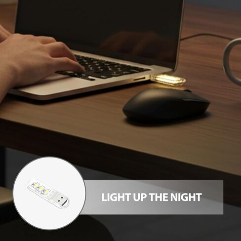 6 قطع من ضوء الليل USB - ضوء LED USB صغير متوهج دافئ، قابس محمول وعمل، لغرفة النوم والقراءة والمطبخ والمكتب والسفر in Saudi Arabia